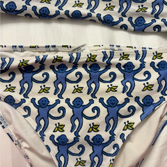 Roller Rabbit Blue monkey Patterned Bikini Large - Picture 2 of 4